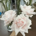Single Stem Real Touch Moisturizing Artificial Light Pink Rose  - Image 3