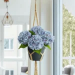 Single Stem 3D Printed Hydrangea Flower Rich Blue  - Image 6