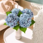 Single Stem 3D Printed Hydrangea Flower Rich Blue  - Image 7