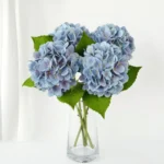 Single Stem 3D Printed Hydrangea Flower Rich Blue  - Image 4
