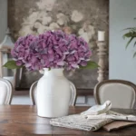 Single Stem 3D Printed Hydrangea Flower Deep Purple  - Image 3