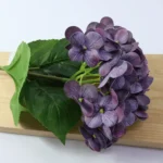 Single Stem 3D Printed Hydrangea Flower Deep Purple  - Image 6