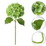 Single Stem Real Touch Hydrangea Flower Green - Image 3