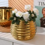 Ribbed Luxe Ceramic Vase - Image 5