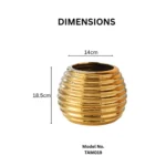 Ribbed Luxe Ceramic Vase - Image 2