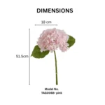 Single Stem Real Touch Hydrangea Flower Pink - Image 2