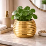 Ribbed Luxe Ceramic Vase