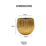 Ribbed Elite Ceramic Bowl Vase - Image 2