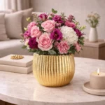 Ribbed Elite Ceramic Bowl Vase - Image 3