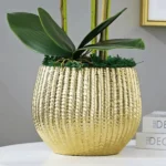 Ribbed Elite Ceramic Bowl Vase