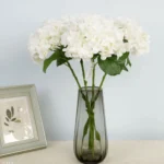 Single Stem Real Touch Hydrangea Flower white - Image 8