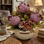 Artificial Peony Potted Arrangement - Image 9