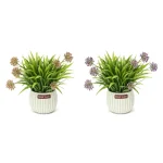 Artificial Allium Grass Pot
