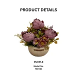 Artificial Peony Potted Arrangement - Image 7