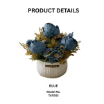 Artificial Peony Potted Arrangement - Image 2