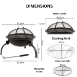 17 Inch Foldable Outdoor Fire Pit - Image 2