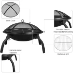 17 Inch Foldable Outdoor Fire Pit - Image 3