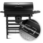 Charcoal BBQ Grill Trolley with Manual Rotisserie  - Image 5