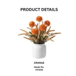 Artificial Craspedia & Heather Pot - Image 2