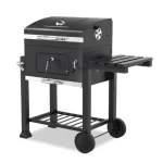 BBQ Grill with Warming Rack and Side Table