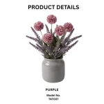 Artificial Craspedia & Heather Pot - Image 4