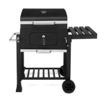 Premium Charcoal BBQ Grill with Warming Rack and Side Table - Image 4
