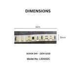 TAITA Ultra-Bright 10M LED Strip Light in 6000K Daylight LED002C - Image 5