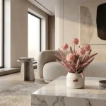 Artificial Craspedia & Heather Pot - Image 9