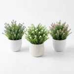 Artificial Mini Blossom Grass Pot