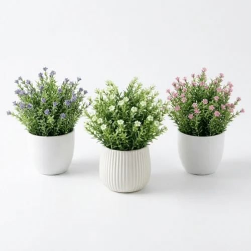 Artificial Mini Blossom Grass Pot