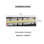 TAITA High Power LED Strip Light 10M in 3000K Warm White LED003A - Image 4
