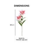 Artificial Lily Flower Stem Light Pink  - Image 2