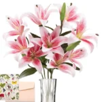 Artificial Lily Flower Stem Light Pink  - Image 5