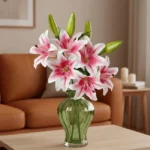 Artificial Lily Flower Stem Light Pink  - Image 7