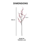 Artificial Cherry Blossom Branch - Image 2