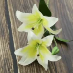 Artificial Lily Flower Stem Yellow  - Image 3