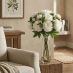 2 Branch Artificial Peony Stem  - Image 5