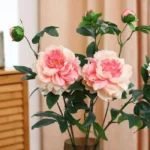 2 Branch Artificial Peony Stem  - Image 9