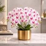 Real Touch Phalaenopsis Orchid Stem Pink  - Image 7