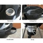 Large Kettle Charcoal BBQ Grill with Lid - Image 4