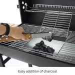 Large Outdoor Charcoal BBQ Grill with Lid - Image 4