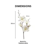 Artificial 5 Heads Magnolia Flower Stem - Image 2