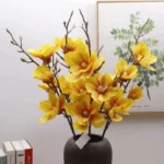 Artificial 5 Heads Magnolia Flower Stem - Image 8