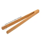 Wooden Handle BBQ Tongs - Image 3