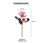 Premium Real Touch Artificial Foam Magnolia Flower Stem  - Image 2