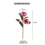 Premium Real Touch Artificial Foam Magnolia Flower Stem  - Image 8