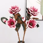 Premium Real Touch Artificial Foam Magnolia Flower Stem  - Image 12