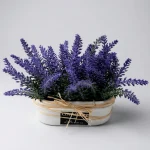 Artificial Lavender Potted Arrangement in a Classic Planter  - Image 4