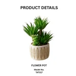 Artificial Succulent Potted Arrangement in Palm Style - Image 2