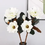 Premium Real Touch Artificial Foam Magnolia Flower Stem  - Image 25